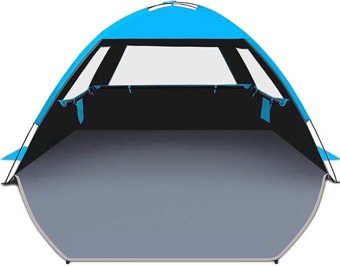 Venustas Beach Tent Sun Shelter for 3-10 Person, UPF 50+ UV Protection Canopy, Lightweight and Easy Setup Cabana, Portable Beach Shade