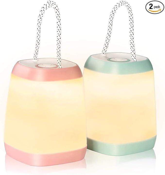 LED Camping Light 2 Pack Portable LED Tent Lantern 3 Modes for Backpacking Camping Hiking Emergency Light Battery Powered Lamp for Outdoor and Indoor