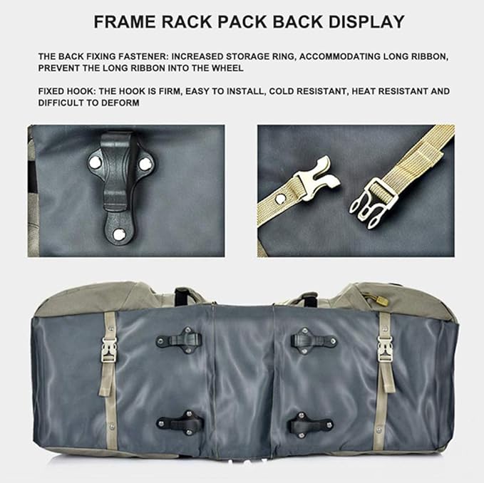 50L Bike Panniers Bicycle Commuting Bag Waterproof Saddle Bags with Rain Cover for Bicycle Rear Rack Carrier, Support for Width Less Than 7 inches Bike Rack