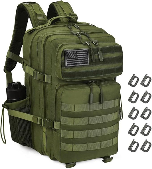 Military Tactical Backpack 45L Large Tactical Backpack for Men, Hiking Rucksack With Bottle Holder