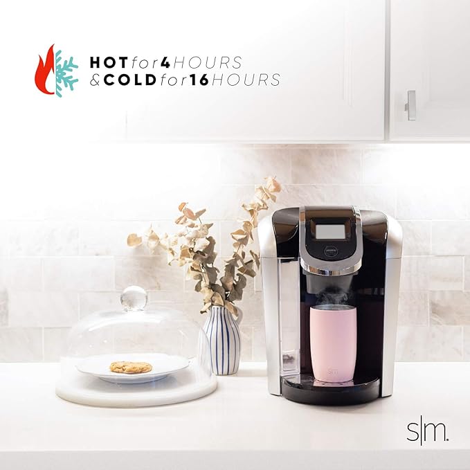 Simple Modern Travel Coffee Mug Tumbler with Flip Lid | Reusable Insulated Stainless Steel Cold Brew Iced Coffee Cup Thermos | Gifts for Women Men Him Her | Voyager Collection | 12oz | Buttercup