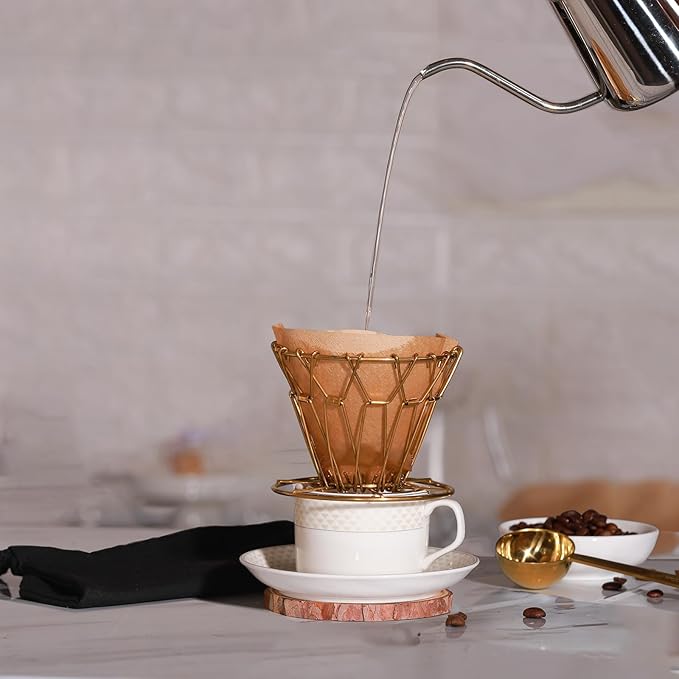 Collapsible Pour Over Coffee Dripper - Metal Coffee Dripper Set For Camping Pour Over Coffee - Pour Over Coffee Dripper & Pour Over Coffee Set, Travel Pour Over Coffee Dripper