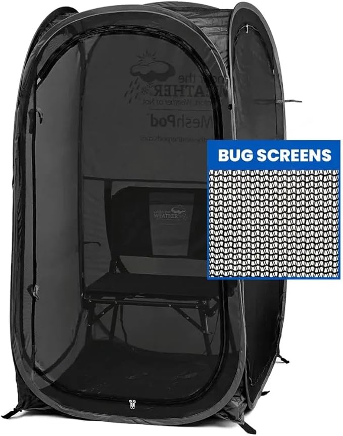 WeatherPod® The Original Shark Tank MyPod™ Mesh 1-2 Person Pop-Up Screen Pod - Keeps Out Bugs, Mosquitos, and Harmful UV Rays - UPF 50 for Maximum Protection from The Sun