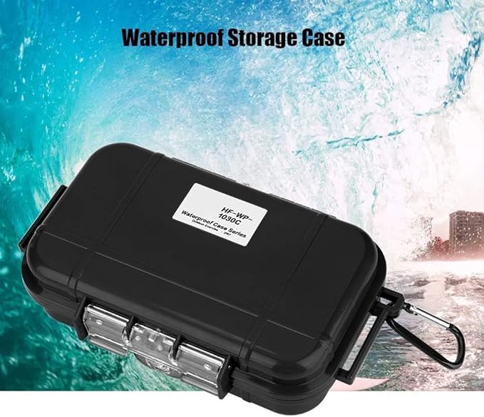 Dry Box Outdoor Waterproof Airtight Storage Case Hard Shell Wet Dry Box Carry Box Tackle Organization for Camping, Fishing