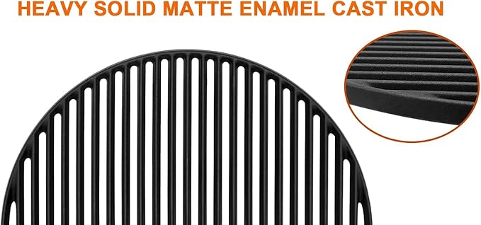 18 3/16" Grill Grate for Big Green Egg, Large Egg, Vision Grill Parts B-11N1A1-Y2A, C4F1F1SB, VGKSS-CC2, 5-CR4C101 & Other 18" Kamado Grills Replacement, for Cast Iron Big Green Egg Large Accessories