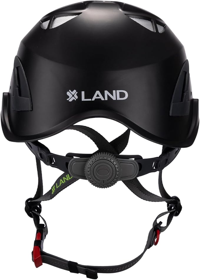 Land Helmets ClimbPro Helmet EN 12492 Vented for Rock Climbing – Durable, Lightweight Shell, Adjustable Chin Strap, Perfect for Outdoor Adventure with Universal Accessory Slots