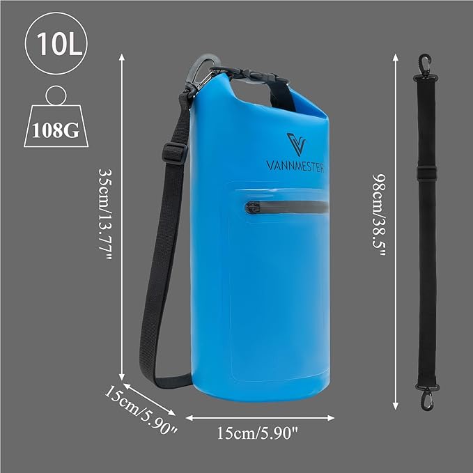 Floating Waterproof Bag Small Dry Backpack Sand Bag Anchor Waterproof Backpack for Travel Beach Vacation Hiking Camping (Blue)