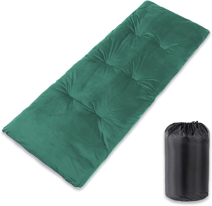 Gehannah Thick Camping Sleeping Pad, Soft Comfortable Microfiber Camping Cot Pads for Adults, Lightweight Foldable Sleeping mats for Traveling Hiking Backpacking Traveling