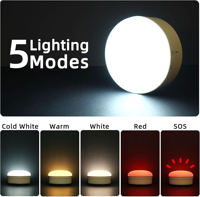 LED Camping Light, 4 Modes, Tent Light with Manget Base, Red Light Camping Lantern, Battery Operated Lamp, Portable Flashlight, Power Outage Light