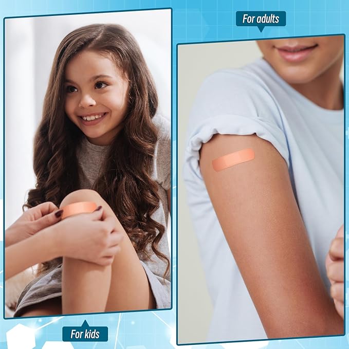 Timgle 1500 Pcs 3/4" x 3" Adhesive Bandages Bulk Waterproof Adhesive Breathable Bandages for Sensitive Skin School Nurses Businesses Travel First Aid Kits Homeless Care Supplies Donations