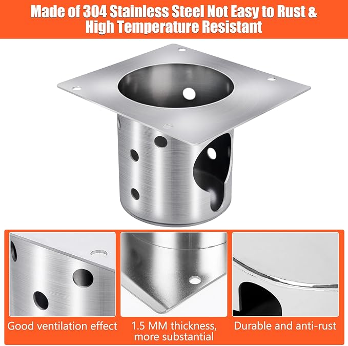 QuliMetal 304 Stainless Steel Fire Burn Pot for Pit Boss Pro Series 1150/1600 Pellet Grills, Pit Boss PB1150PS2, PB1150PS3, PB1600PS1 Grills, Upgraded Durable FirePot Accessories with Screws