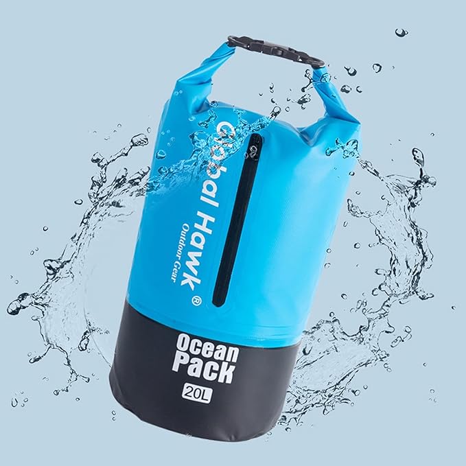Waterproof Dry Bags: 10L, 20L Sizes - Ideal for Kayaking, Fishing, Rafting, and More! Adjustable Strap for Ultimate Convenience. Stay Dry While Adventuring (Green, 10L)