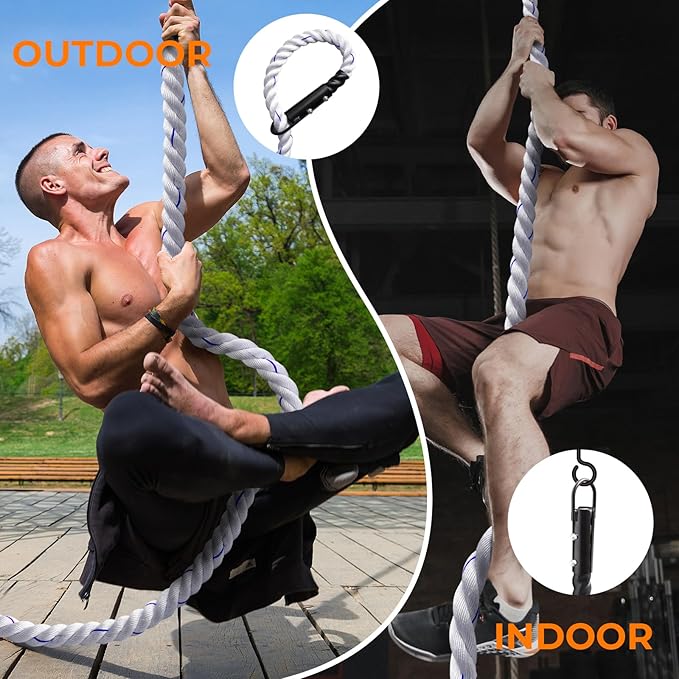 Climbing Rope Gym Climbing Rope for Fitness and Strength Training, Rock Climbing and Home Workouts Adult Climbing Rope Kids Outdoor Climbing Rope or Home Indoor Climbing Rope