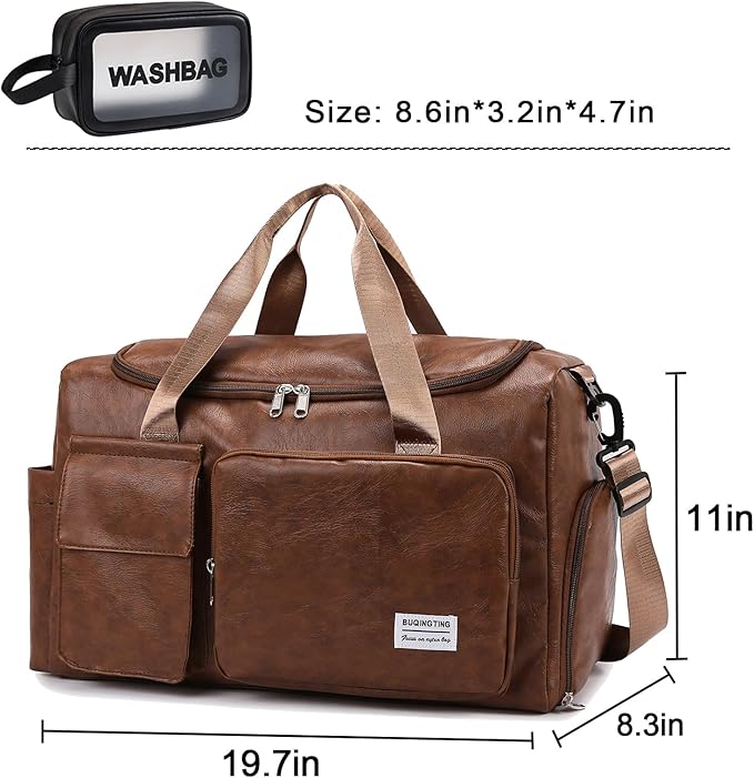 Small Gym Bag for Women, Travel Duffle Bag Carry On Weekender Bag with Shoe Compartment