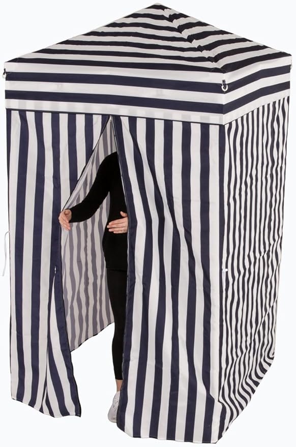 Impact Canopy 4' x 4' Portable Dressing Room, Pop Up Portable Changing Room, Navy Blue / White