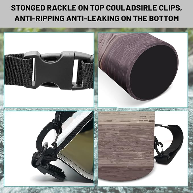 Waterproof Dry Bag,Roll Top Brown Ombre Rustic Barn Wood Waterproof Backpack 5L/10L/20L Floating and Lightweight Bags for Kayaking, Boating, Fishing, Swimming and Camping