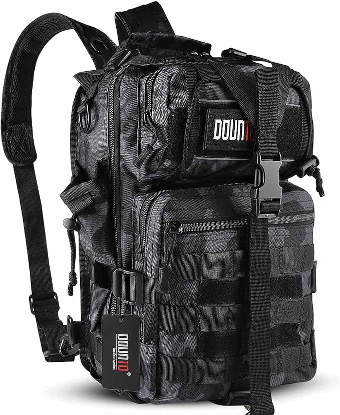 Tactical Backpack Medium EDC DayPack Military Molle Backpacks Bag Outdoor Rucksack for Fishing Hunting Camping (brown camo)