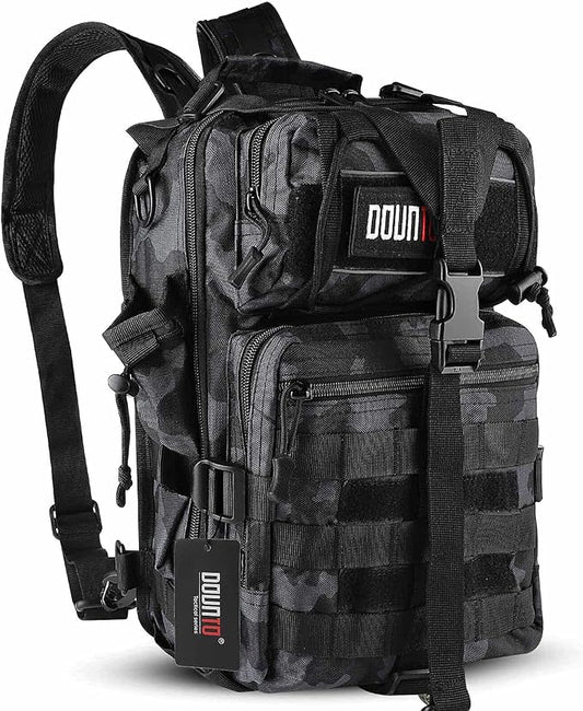 Tactical Backpack Medium EDC DayPack Military Molle Backpacks Bag Outdoor Rucksack for Fishing Hunting Camping (brown camo)