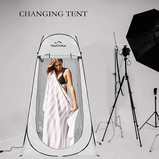 Your Choice Pop Up Privacy Shower Tent - Portable Changing Tent for Camping, Beach & Hiking - 6.2FT Lightweight with Carry Bag, Quick Setup & Full Coverage