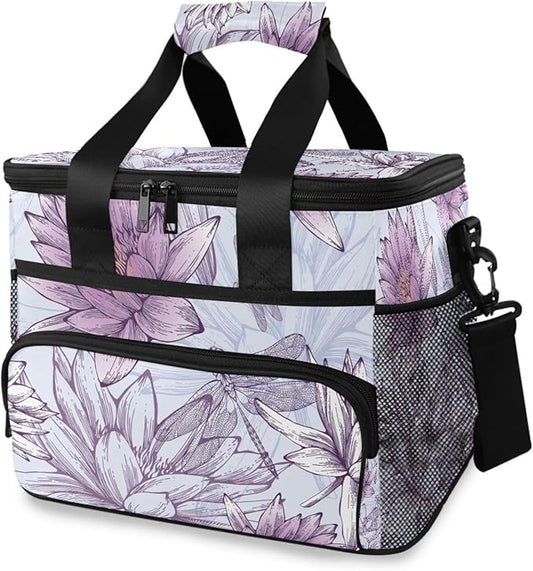 Cooler Bag Insulated Picnic Bag Large Lunch Box Reusable Tote Bag Soft Sided Portable Beach Cooler Grocery Camping