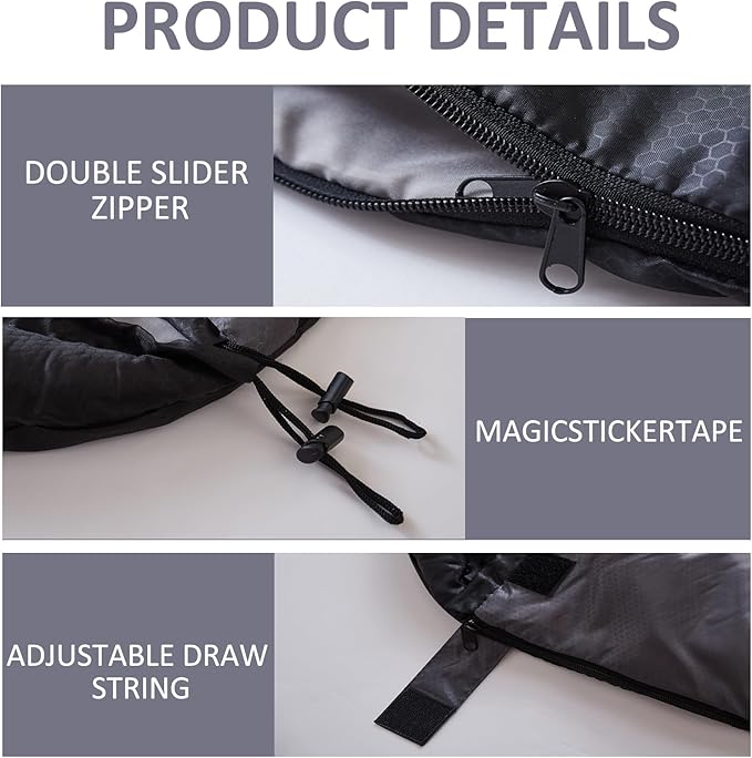 oaskys Double Sleeping Bag for Adults with 2 Pillows - Queen Size XL Waterproof Sleeping Bag for All Season Camping Hiking Backpacking 2 Person Sleeping Bags for Cold Weather & Warm