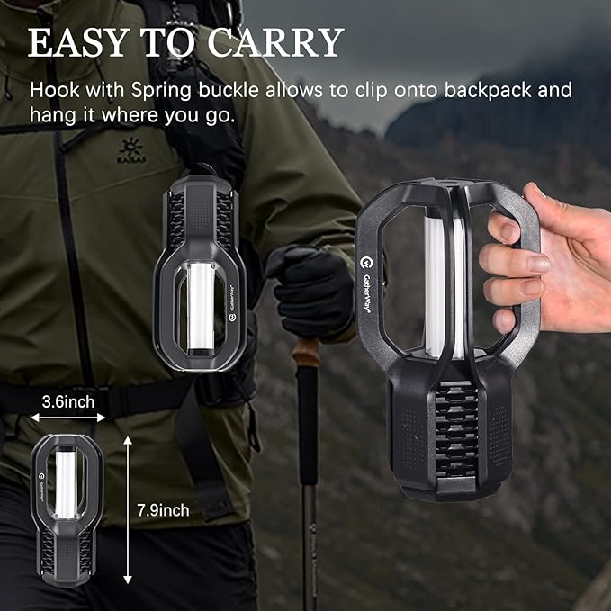Rechargeable LED Camping Lantern - Free-Grip Design,4 Modes,IP65 Waterproof,3000K Warm Glow, Lightweight Portable Outdoor Light,Emergency Tent Light for Hiking,Backpacking & Home Use
