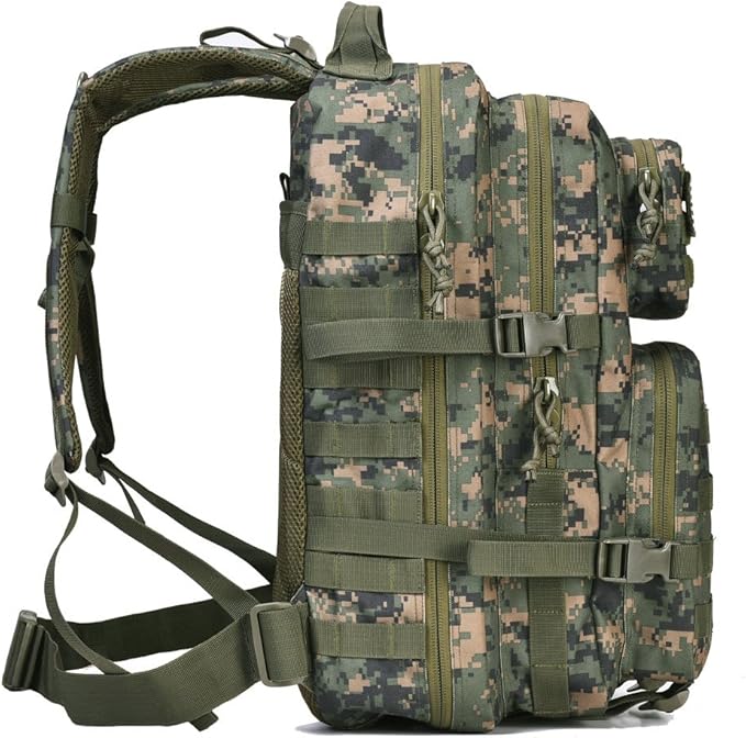 REEBOW GEAR Military Tactical Backpack Large Army 3 Day Assault Pack Molle Bag Backpacks (Woodland Camo)