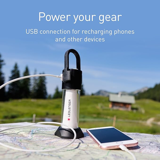 Ledlenser, ML6 Warm White Light Camping Lantern, LED with Micro Prism Technology, 750 Lumens, USB Rechargeable, Backpacking, Hiking, Camping, Black