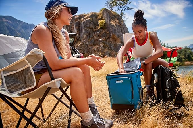 Coleman Big-N-Tall Quad Camp Chair with Cup Holder & Side Pocket, Water-Resistant XL Outdoor Seat, Supports up to 600 lbs
