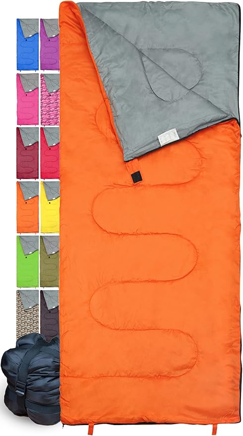 Sleeping Bag Indoor & Outdoor Use. Great for Kids, Boys, Girls, Teens & Adults. Ultralight and Compact Bags are Perfect for Hiking, Backpacking & Camping