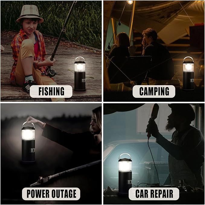 Father's Day Gifts for Dad, LED Camping Lanterns Battery Powered, Lantern with 15PCS Tool Kit, Camping Gifts for Men Husband Dad, Multitool Tool Kit Gifts for Camping, Fishing, Hiking, Lighting