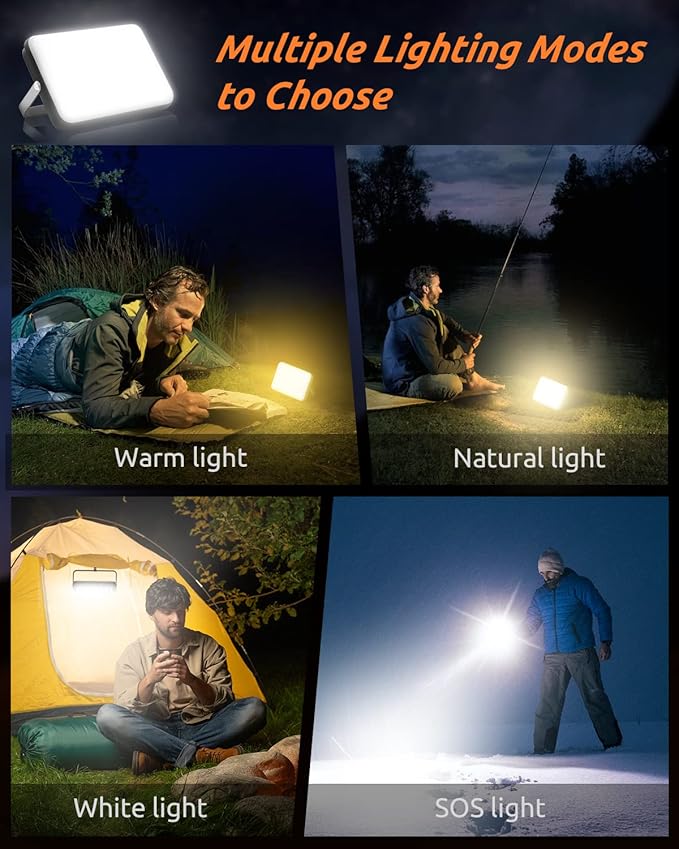 Eventek LED Camping Lantern Rechargeable 4000LM, 20000mAh Portable Camping Lights up to 144 Hours & 4 Light Modes, IPX5 Waterproof Camping Essentials for Power Outages, Emergency, Tent, Outdoor