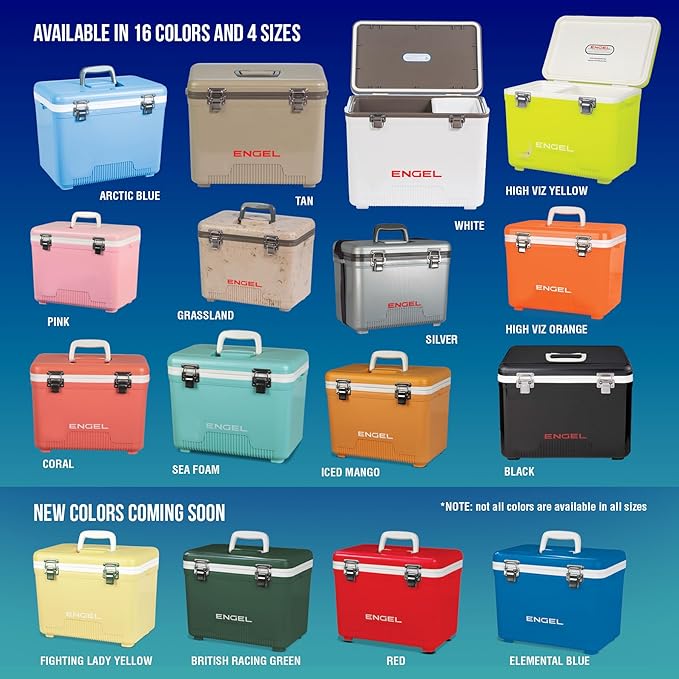 Engel UC7 7.5qt Leak-Proof, Air Tight, Drybox Cooler and Small Hard Shell Lunchbox for Men and Women