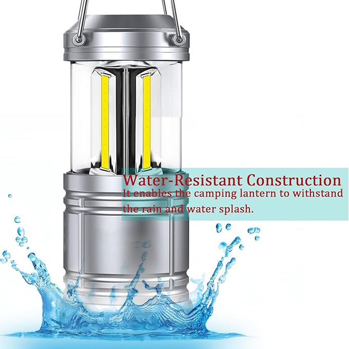 LED Camping Lantern ,500 Lumens Battery Operated Portable Hanging Lanterns for Home Power Outages Hurricane Storm Camping, 4 Pack