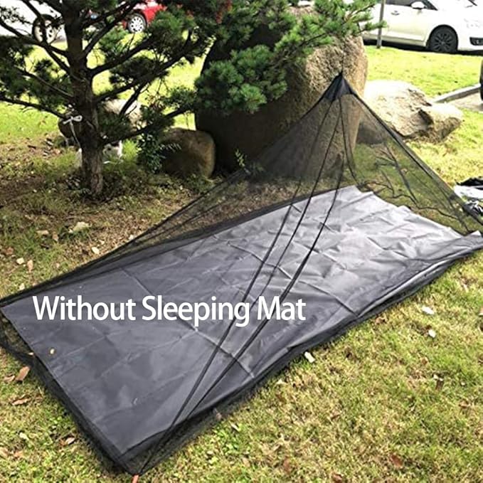 No-See-Ums Camping Mosquito Net Bed Compact and Ultra-Light for Travel，Finest Holes Mesh 2000 Noseeum Netting for Camping and Hiking, Without Sleeping Mat