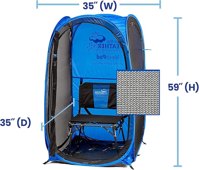 WeatherPod® The Original Shark Tank MyPod™ Mesh 1-2 Person Pop-Up Screen Pod - Keeps Out Bugs, Mosquitos, and Harmful UV Rays - UPF 50 for Maximum Protection from The Sun