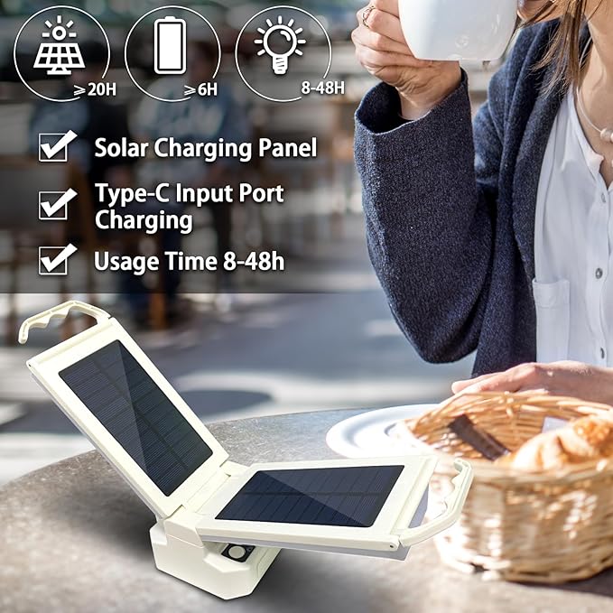 Solar Powered LED Portable Camping Lantern 4500mAh Rechargeable 1000 Luminaid 6500K Waterproof and 4 Brightness Dimmable, Ideal Camping Lights for Home Power Outages, Outdoor Survival Gear