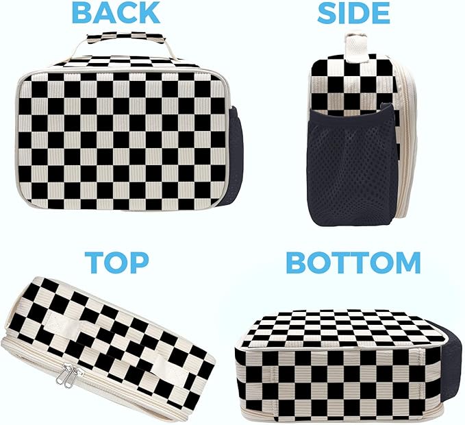 RLGPBON Lunch Bag for Women Cute Corduroy Lunch Tote Bags Reusable Lunch Tote Handbags Leakproof Thermal Cooler Lunch Case Large Capacity Lunch Box for Girls School Travel Picnic