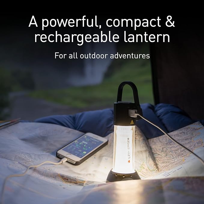Ledlenser, ML6 Camping Lantern, LED with Micro Prism Technology, 750 Lumens, USB Rechargeable, Backpacking, Hiking, Camping