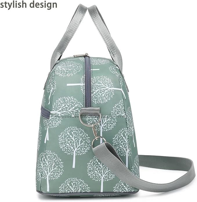 FlowFly Insulated Lunch Bag With Shoulder Strap for Women, Men, and Kids, Large and Reusable, Handle, Freezable Work and School Travel Tote and Meal Prep Organizer,Dandelion