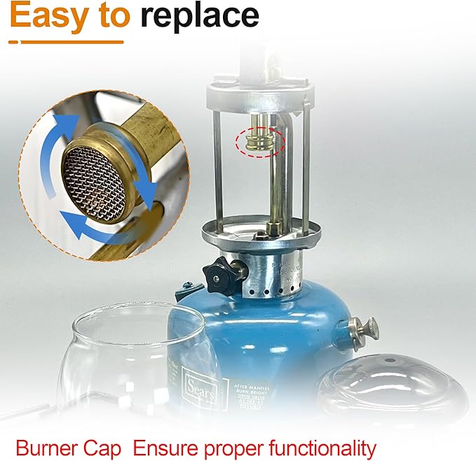 Burner Cap and Screen for Coleman Lanterns Replacement Parts,2423231 Camping Lantern Accessories Compatible with Coleman Lantern 242/200