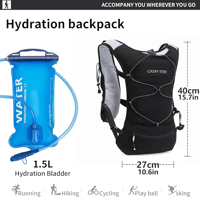 Hydration Backpack，Water Backpack，Water Vest for Running Women，Running Backpack with Water Bladder，Rave Runner Hydration Pack