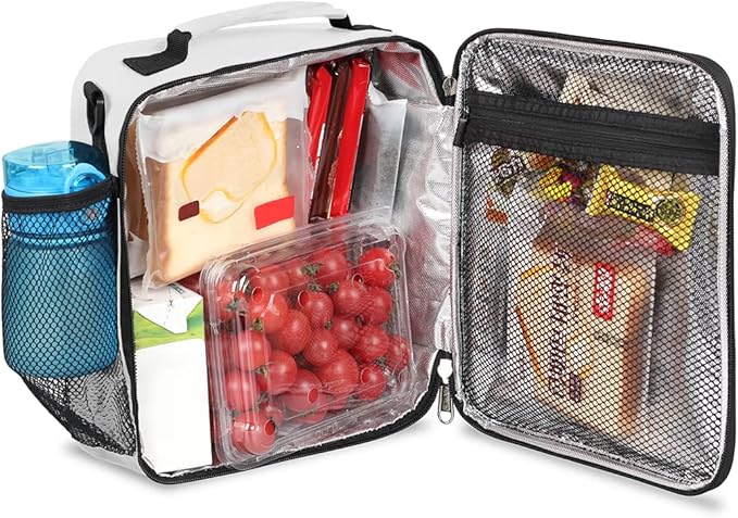 Marble Pineapple Kids Lunch Bag Pinks Pineapple Insulated Lunch Box for Girls Waterproof Lunch Bento Tote Bags Thermal Lunchbox School Lunchbox Insulated with Shoulder Strap