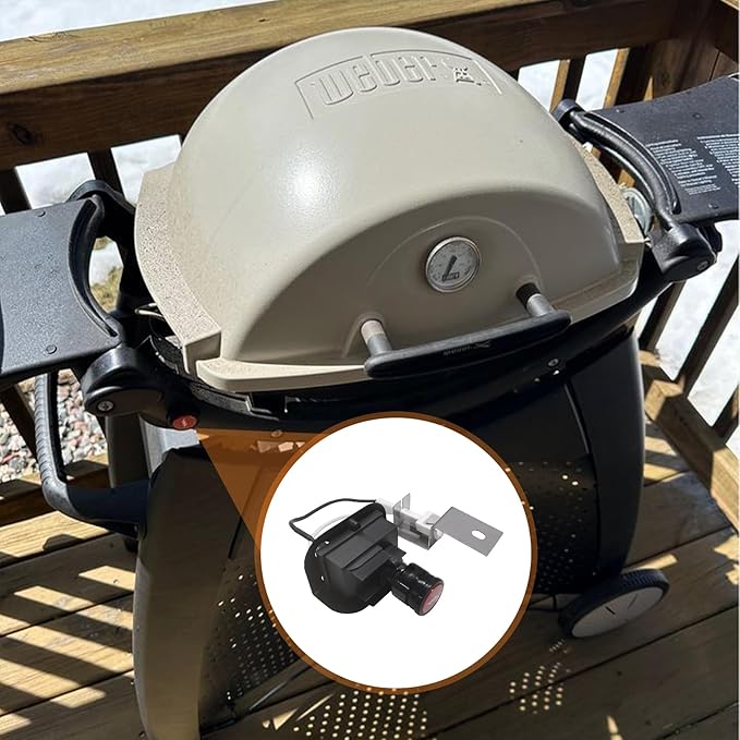 SafBbcue 64868 Electronic 2-Outlet Ignition Kit Replacement Parts for Weber Q1200 Q2200 Series Grills (from '14-Present), Compatible with Weber Igniter 64868, for Weber 51010001 51200001 Gas Grill