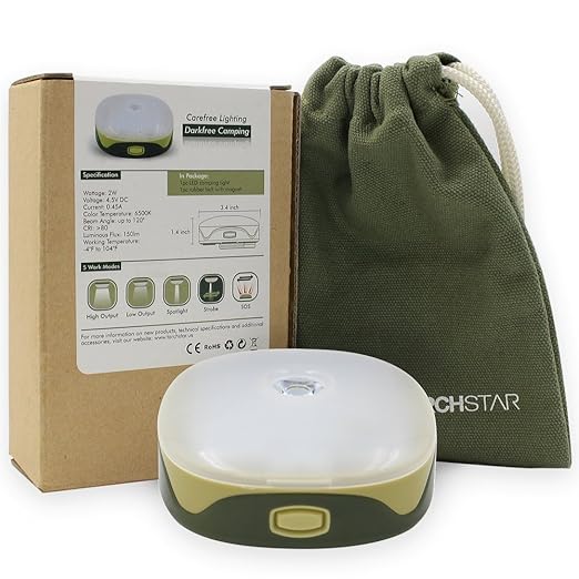 Battery Powered Portable LED Camping Lantern, 5 Work Modes LED Camping Light w/Magnet & Detachable Magnetic Strap for Tent, Hiking, Fishing, Working, Traveling, Adventures, Emergency Night Lighting