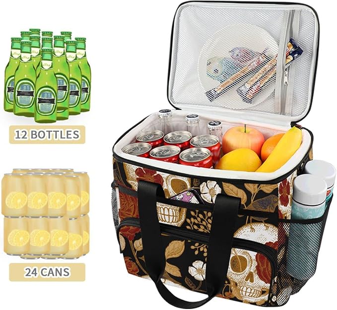 Cooler Bag Insulated Picnic Bag Large Lunch Box Reusable Tote Bag Soft Sided Portable Beach Cooler Grocery Camping