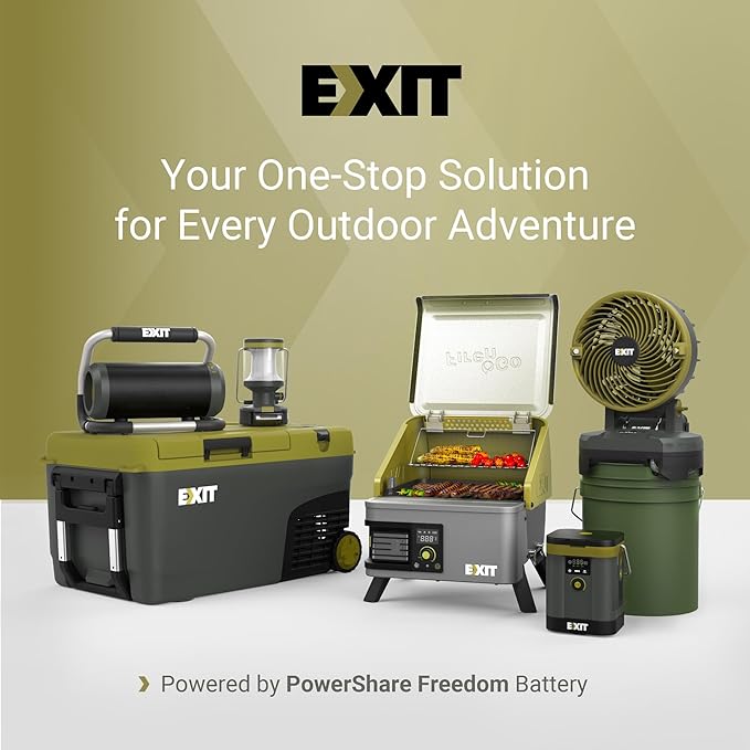 EXIT 20V 3-in-1 Rechargeable LED Lantern EX003, Portable, 800 Lumen Lantern Flashlight for Camping, Hurricane, Emergency, Hiking, Power Outages, 2.0 Ah Battery Included