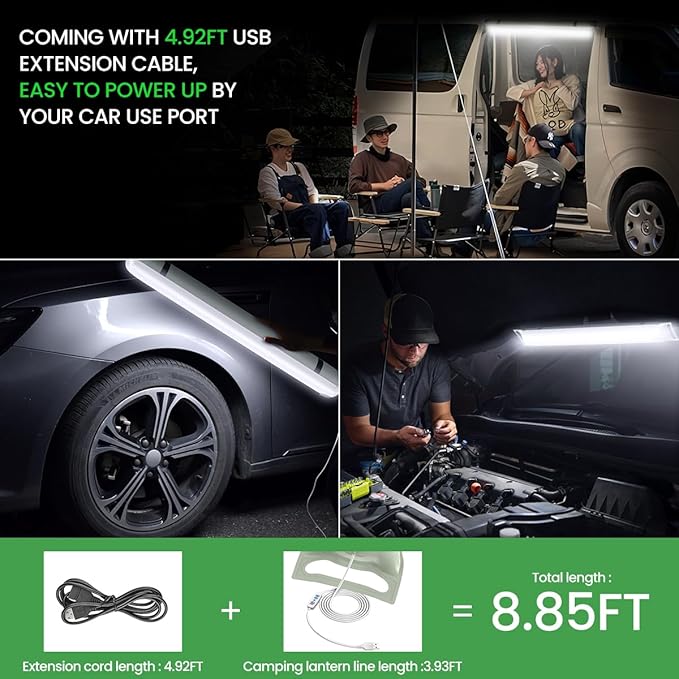 Camping Lights and Lanterns, Collapsible Outdoor LED Camping Lantern Tent Lights with Battery Powered, Portable Battery Lanterns for Power Outages Car RV Hurricane Emergency Kit Hiking Fishing