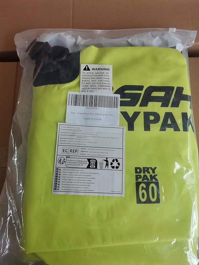 Motorcycle Dry Bag - Waterproof Motorcycle Duffle & Luggage Tail Bag Saddle Bags with Roll Top Closure, Large Storage Space，for Motorcycle Back Seat(Green, 60L)