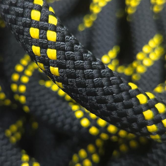 Static Climbing Rope 11mm UIAA Static Line Rappelling Rope 60M (200ft) Nylon Kern Mantle Rope for Escape Rope Rock Climbing, Mountain Tree Climbing, Hauling, Rescue